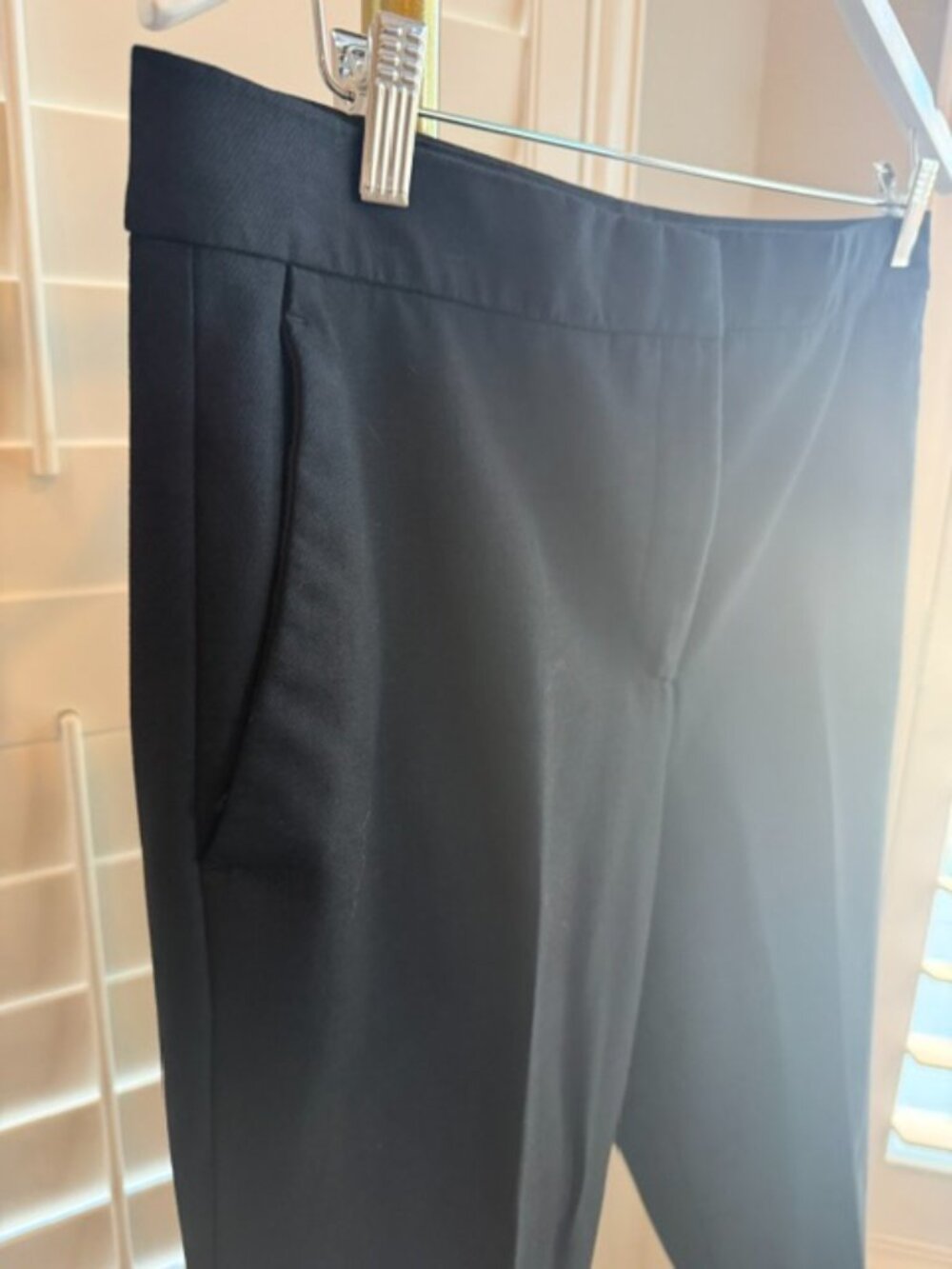 Ann Taylor Black Tailored Ankle Pants Size 10 Cuffed Hem